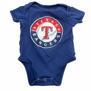 Texas Rangers Baby Onesie 3-6M Blue MLB Baseball Bodysuit Short Sleeve